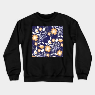 Floral Pattern Crewneck Sweatshirt